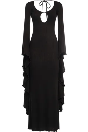 GIUSEPPE DI MORABITO Vestido Largo De Viscosa Con Manga Larga