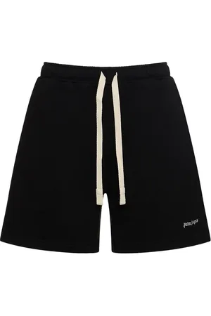 Palm Angels Shorts Deportivos De Algodón Con Logo
