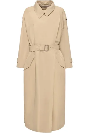Giorgio Armani Trench De Algodón Y Seda