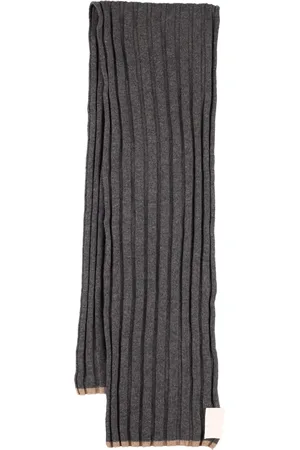 Brunello Cucinelli Bufanda De Punto Acanalado De Cashmere