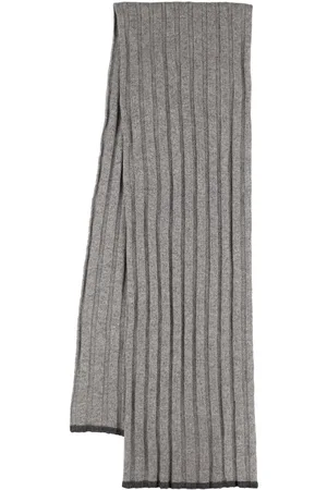 Brunello Cucinelli Bufanda De Punto Acanalado De Cashmere