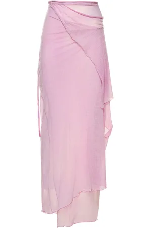 Acne Studios Falda Cruzada Larga Estampada