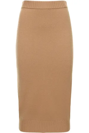 Max Mara Lvr Exclusive Falda Midi De Punto De Lana