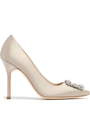 Manolo Blahnik Zapatos De Tacón Hangisi De Satén 105mm