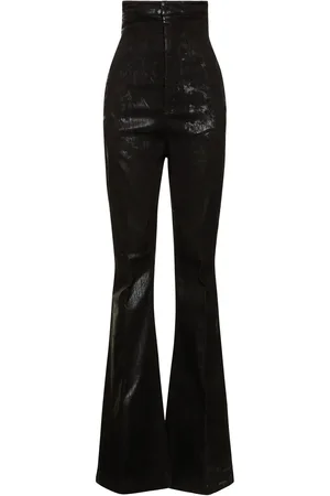 Rick Owens Pantalones Acampanados De Algodón