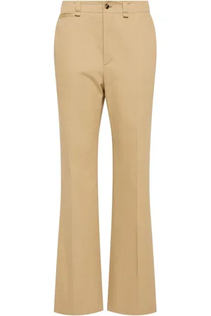 Saint Laurent Pantalones De Drill De Algodón