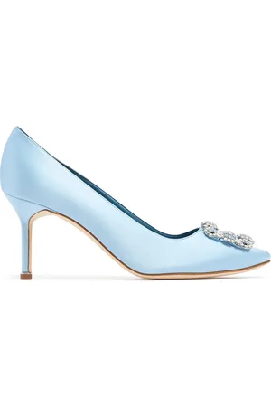 Manolo Blahnik Zapatos De Tacón Hangisi De Satén 70mm