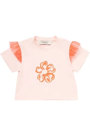 Simonetta Camiseta De Algodón Jersey Y Tul