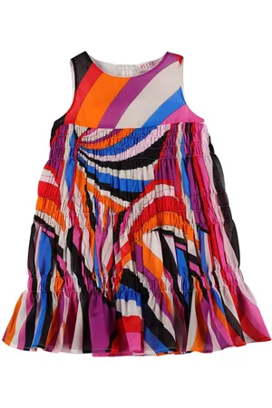 Puccini Vestido Midi De Muselina De Algodón