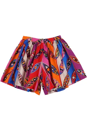 Puccini Shorts De Muselina De Algodón Estampados