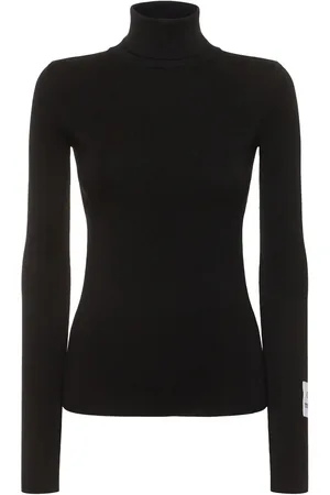 Moschino Suéter De Punto De Algodón Cuello Alto