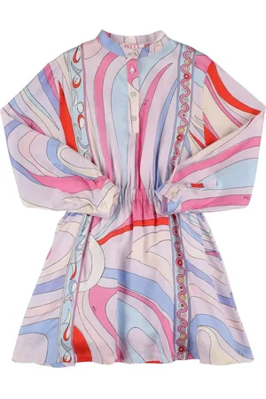 Puccini Vestido Midi De Viscosa Con Manga Larga