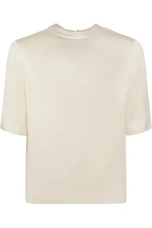 Saint Laurent Camiseta De Crepé De Seda