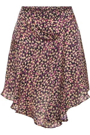 Isabel Marant Falda Corta De Seda Y Viscosa