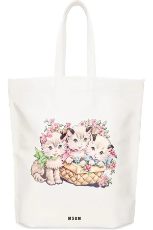 Msgm Bolso Maxi Graphic De Lona
