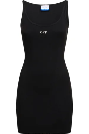 OFF-WHITE Vestido Corto De Algodón