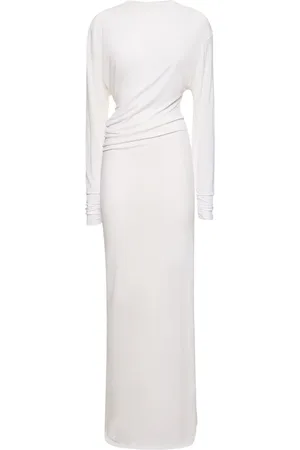 CHRISTOPHER ESBER Vestido Maxi De Viscosa Con Manga Larga