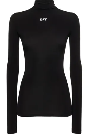 OFF-WHITE Top De Viscosa Con Cuello Alto