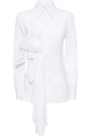 Alberta Ferretti Camisa De Popelina De Algodón