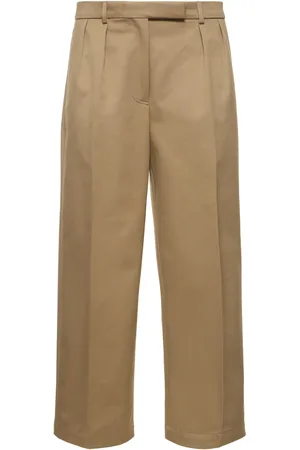 Thom Browne Pantalones Rectos De Tweed De Algodón