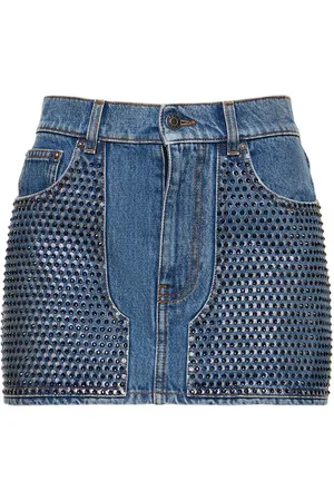 AREA Minifalda De Denim Con Decoraciones