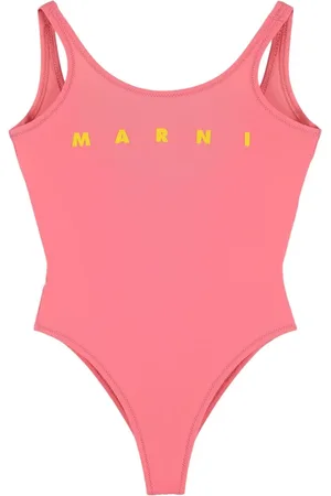 Marni Bañador Entero De Lycra Con Logo Estampado