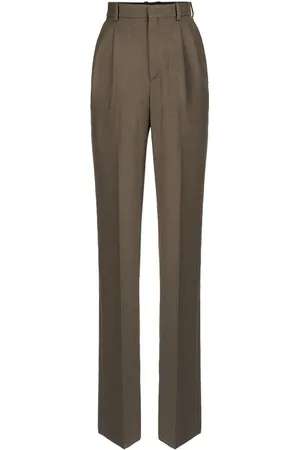 Saint Laurent Pantalones De Lana Virgen