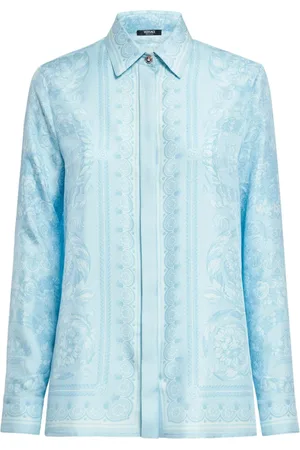 VERSACE Camisa De Sarga De Seda