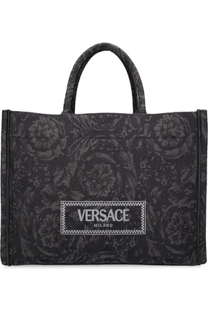 VERSACE Bolso Tote Grande Con Logo Jacquard