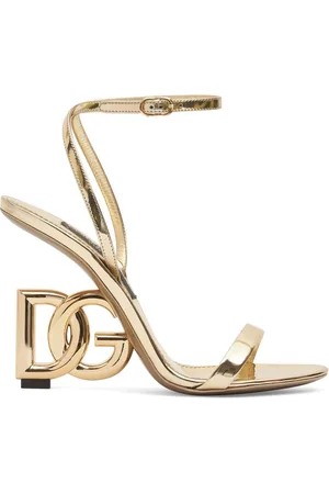 Dolce & Gabbana Sandalias Keira De Piel Metalizada 105mm