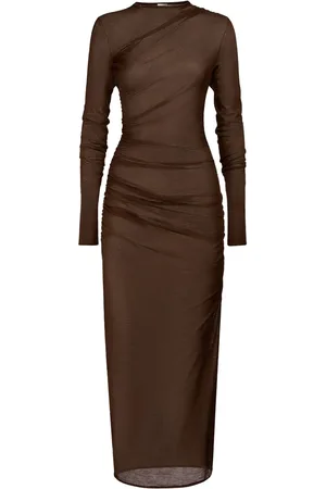 Saint Laurent Vestido Largo De Lana