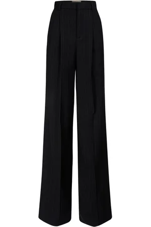 Saint Laurent Pantalones De Mezcla De Lana