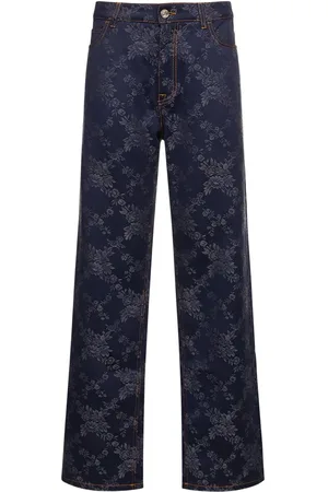 Etro Jeans Rectos De Algodón Jacquard