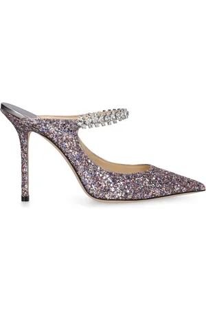 Jimmy Choo Mules Bing Con Glitter 100mm