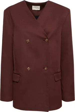 Loulou Studio Blazer De Algodón Y Lino