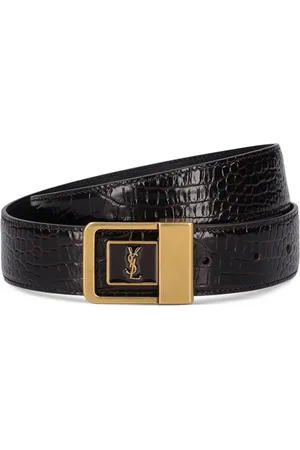 Saint Laurent Cinturón De Piel 30mm