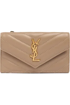 Saint Laurent Tarjetero De Piel