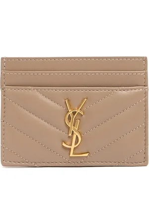 Saint Laurent Tarjetero De Piel