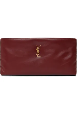 Saint Laurent Pouch Calypso De Piel Con Cremallera