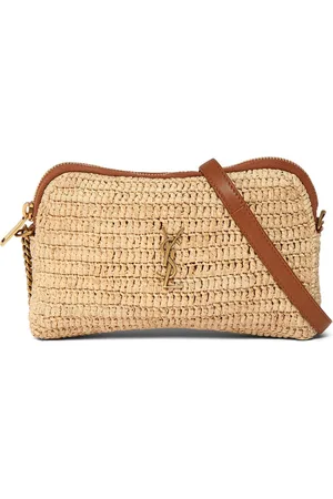 Saint Laurent Pouch Mini Gaby De Rafia Con Cadena