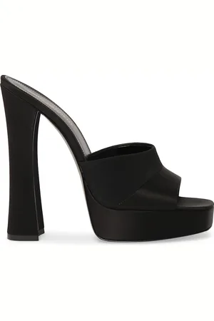 Saint Laurent Sandalias Mule De Satén 110mm