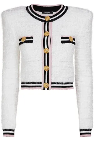 Balmain Chaqueta De Viscosa Con Monograma