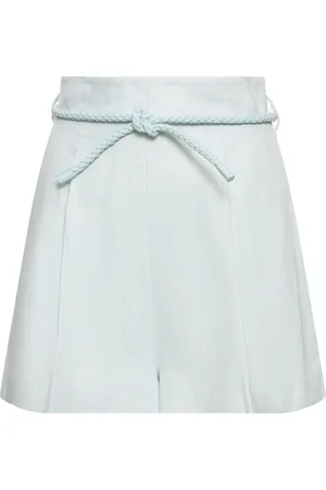 ZIMMERMANN Shorts De Lino Con Cintura Alta