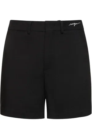 Msgm Shorts De Viscosa Con Logo