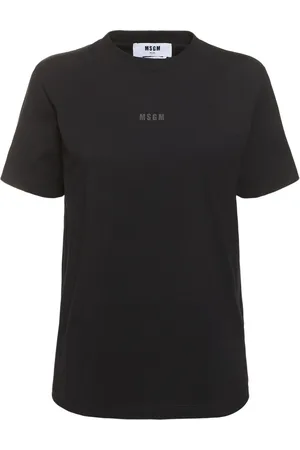 Msgm Camiseta De Algodón Con Logo