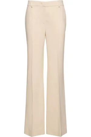 Alberta Ferretti Pantalones De Sarga De Lino Y Viscosa