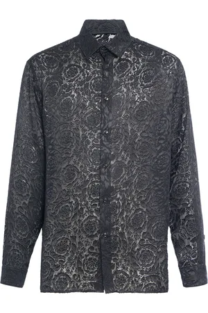 VERSACE Camisa De Viscosa Y Seda Estampada