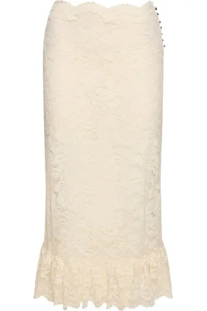 Paco rabanne Falda Midi De Encaje