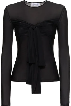 BLUMARINE Top De Jersey Con Manga Larga Y Lazo