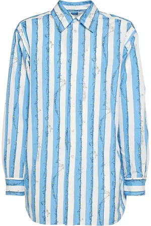 Bottega Veneta Camisa De Algodón Estampado